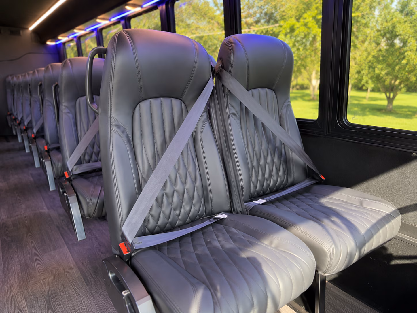 palo alto 18 passenger minibus interior
