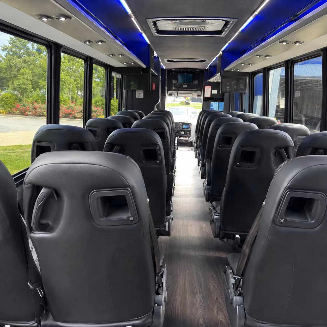 palo alto 25 passenger minibus inside