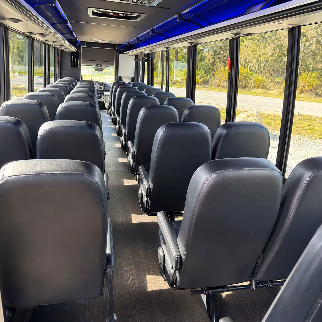 palo alto 30 passenger minibus inside