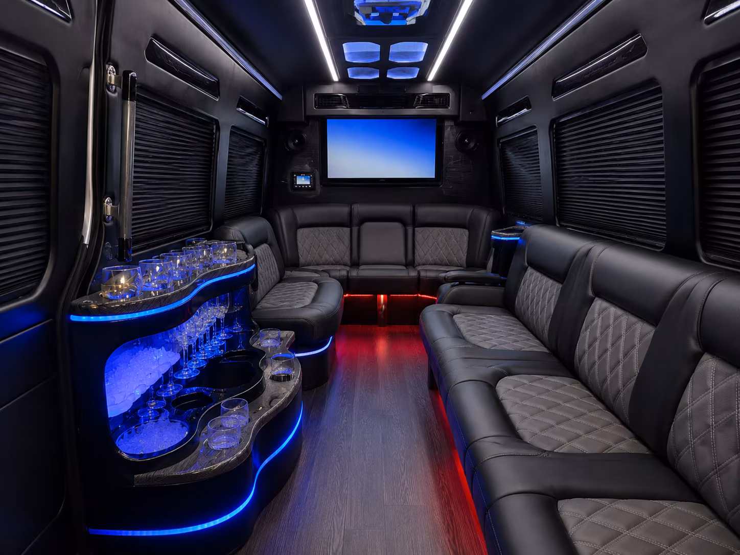 palo alto sprinter limousine inside